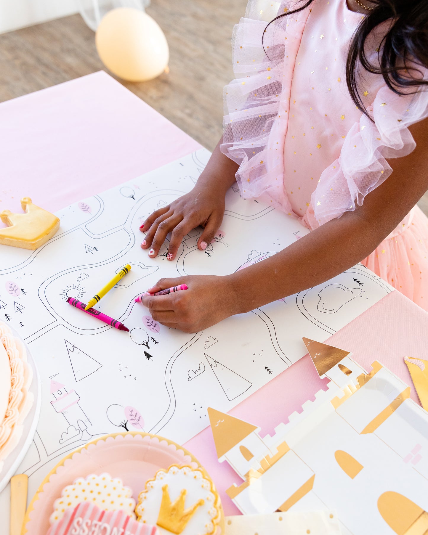 Princess Colouring Table Runner