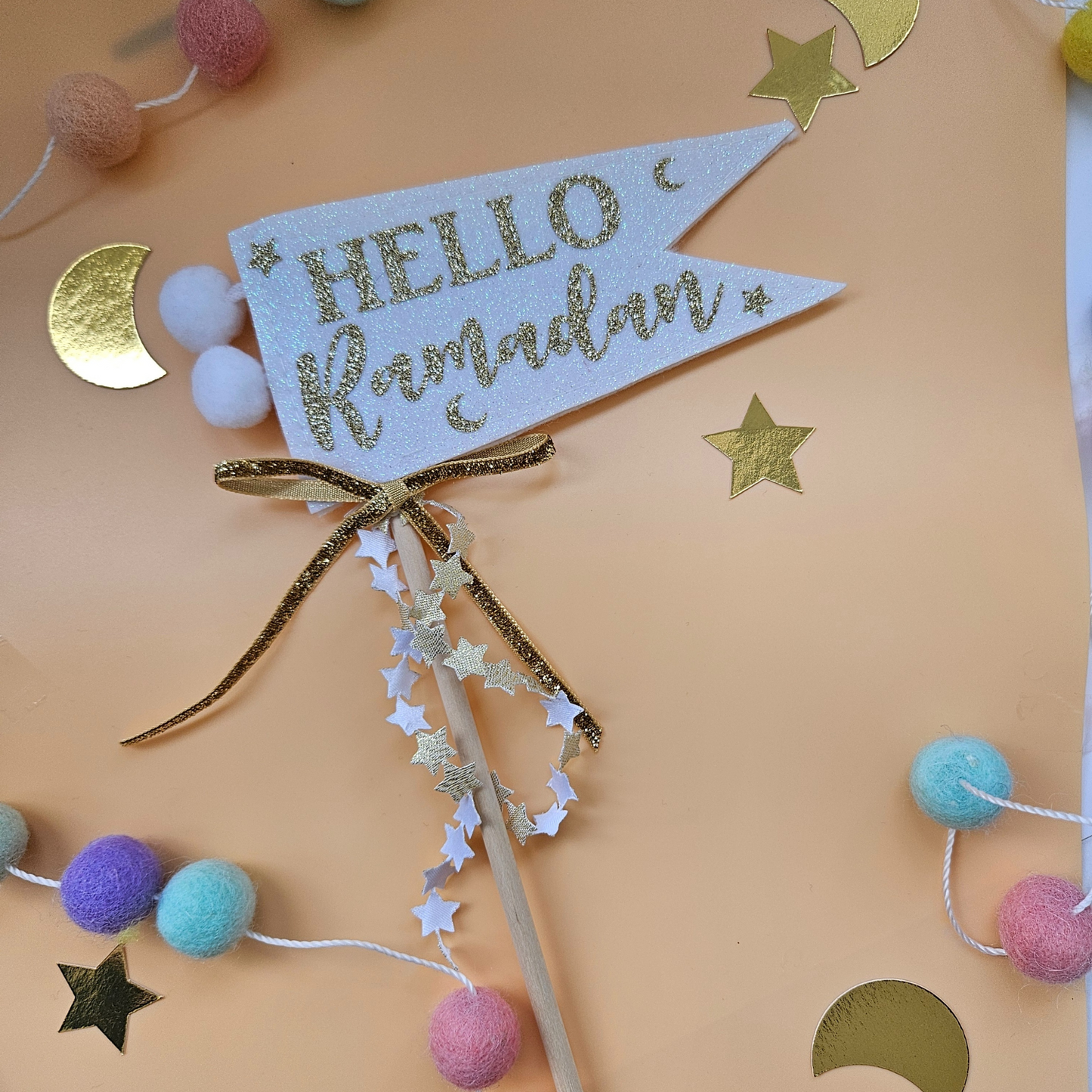 Keepsake 'Hello Ramadan' Glittery Flag