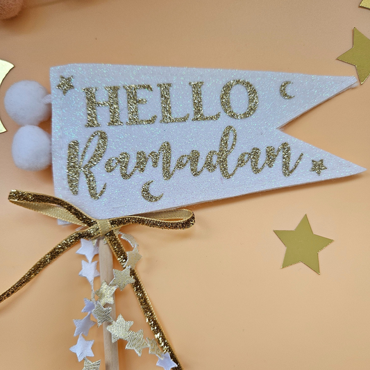 Keepsake 'Hello Ramadan' Glittery Flag