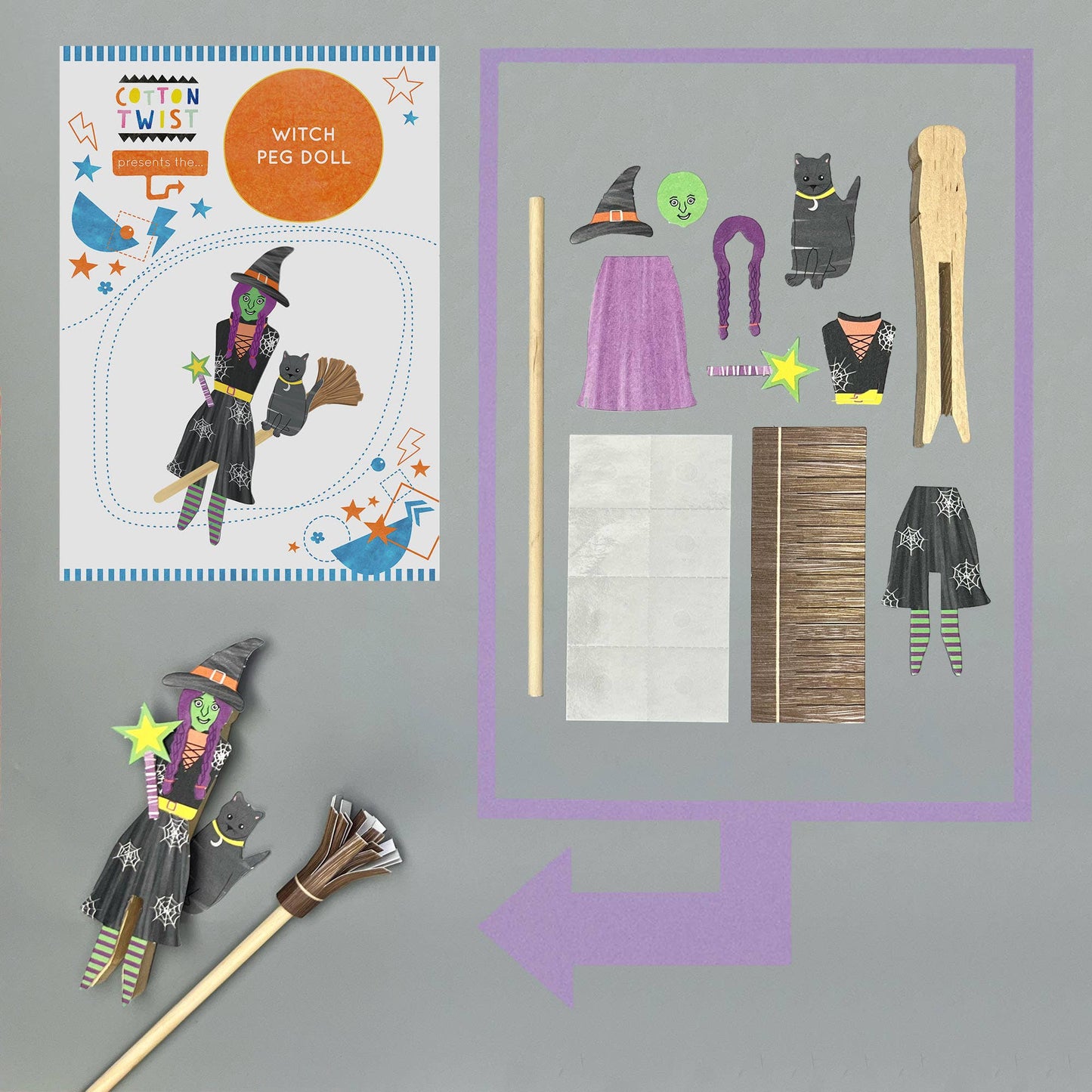 Make Your Own Witch Peg Doll