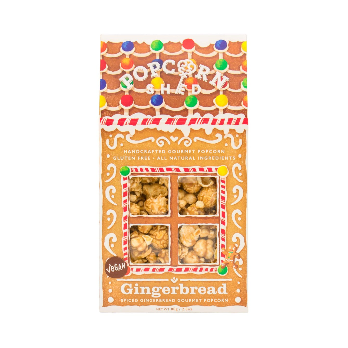 Vegan Gingerbread Gourmet Popcorn Snack Box