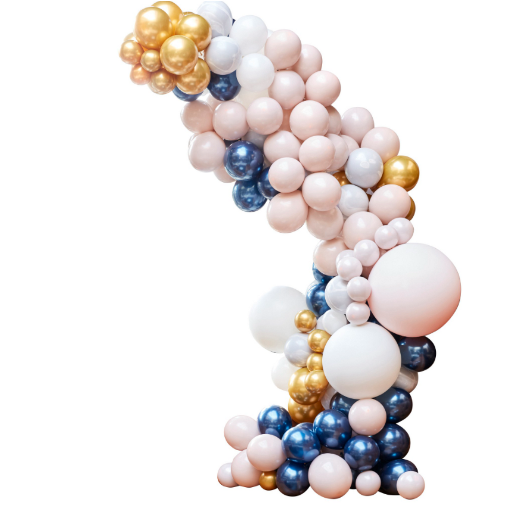 Luxe Marble, Navy & Gold Chrome Balloon Arch Kit