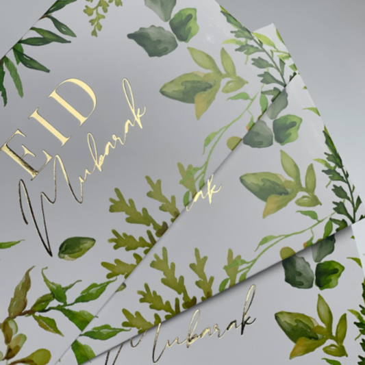 Botanical theme eid mubarak money envelopes