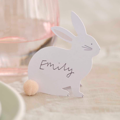 Bunny places cards pack of 6