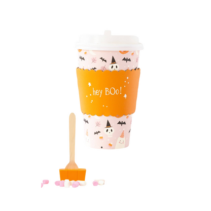 Hey Boo! To Go Halloween Cup with Hot Chocolate Spoon