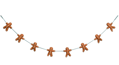 Felt Gingerbread Man Christmas Garland