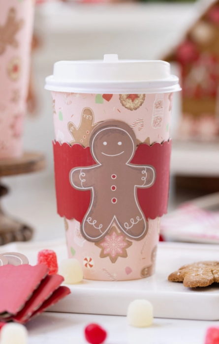 Pink Gingerbread Man To-Go Cups