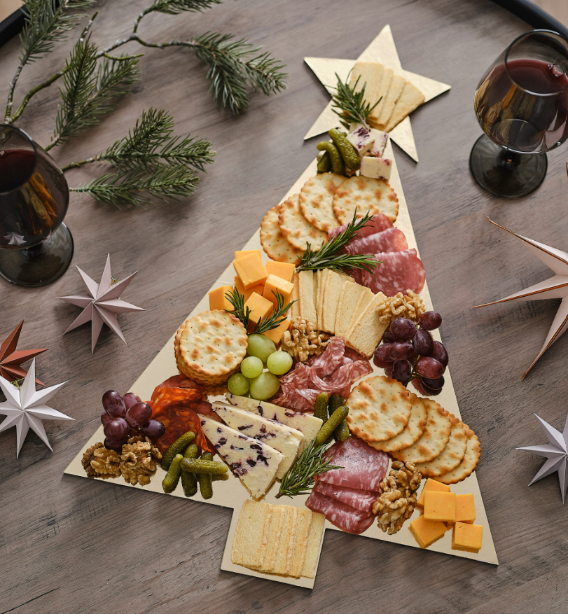 Silver Tree Shaped Christmas Grazing Board