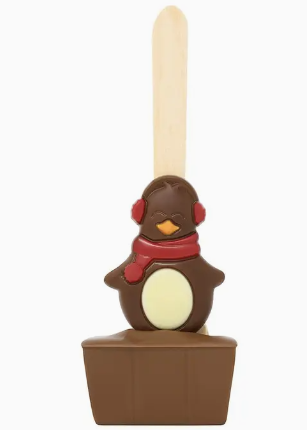 Christmas Penguin Milk Chocolate Hot Chocolate Spoon