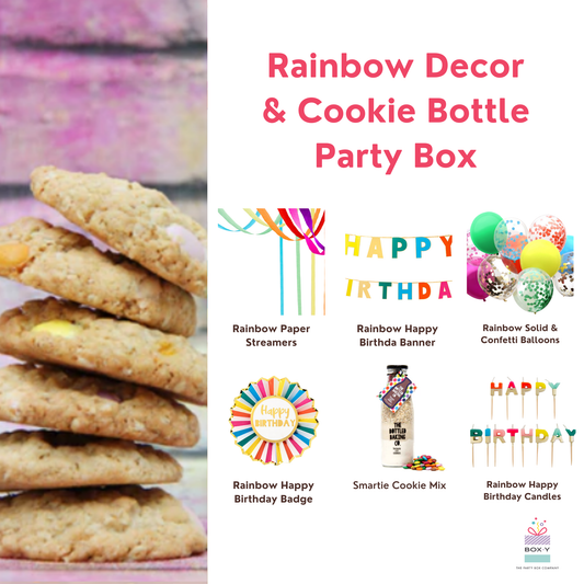 Rainbow Decor and Cookie Mix Party Box