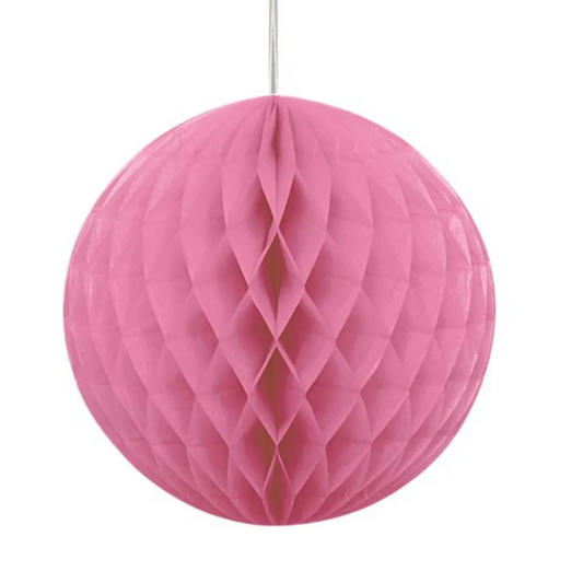 hot pink honeycomb ball