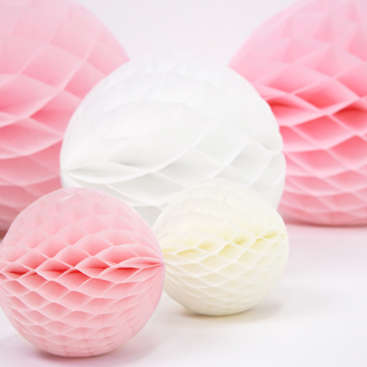 Small Pink Honeycomb Ball 10cm