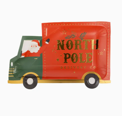 Christmas Truck Shaped Plate