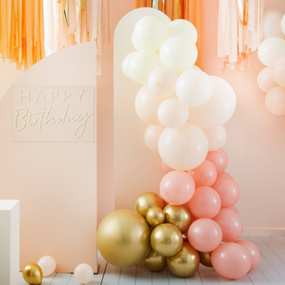 Peach and Gold Balloon Arch Kit