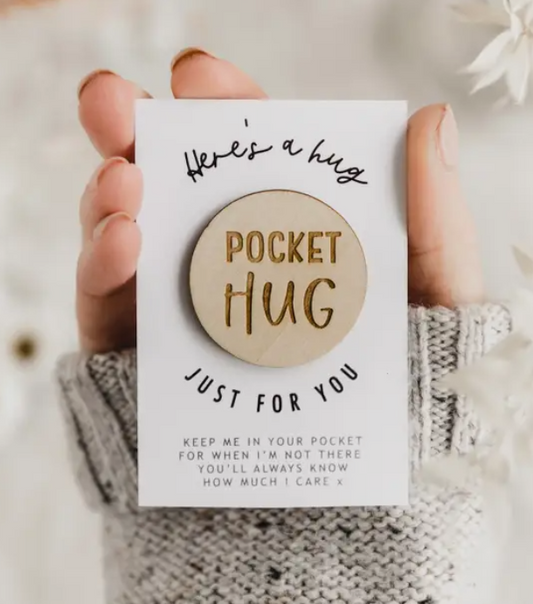 Wooden Pocket Hug Token