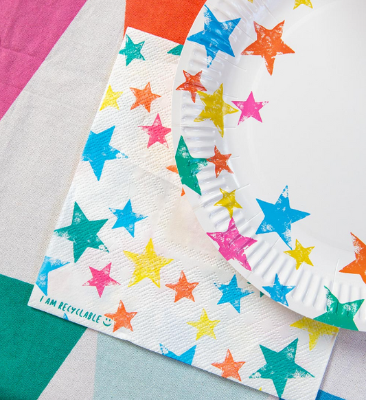 Birthday Brights Rainbow Star Paper Napkins