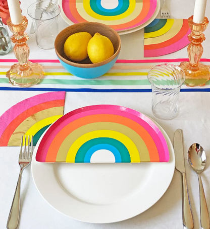 Birthday Brights Rainbow Shaped Plates