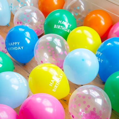 Rainbow Confetti Balloons