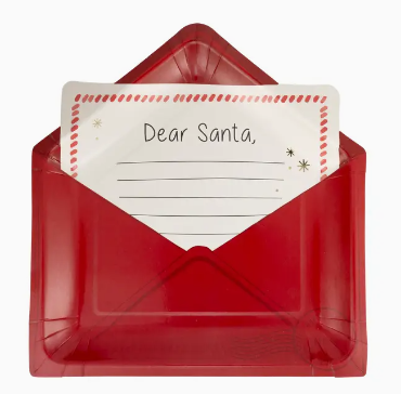 Letter To Santa Shaped Paper Plates