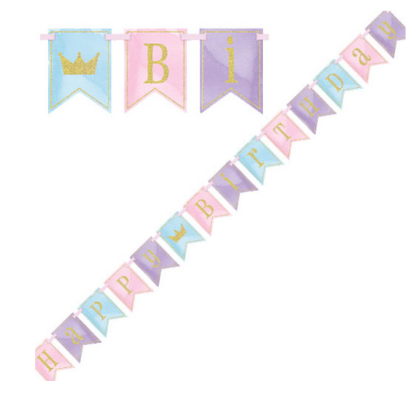 Magical Princess Birthday Pennant Paper Banner