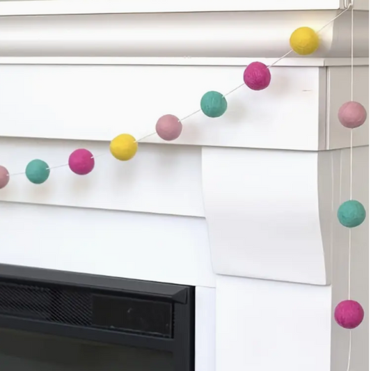 Spring Pom Pom Garland