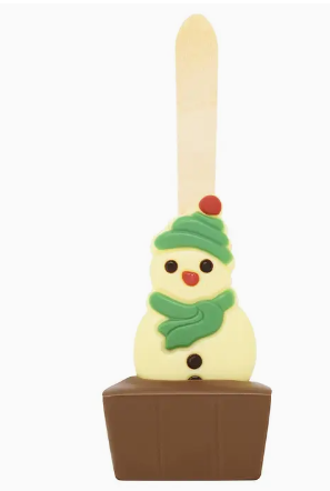 Christmas Snowman Milk Chocolate Hot Chocolate Spoon