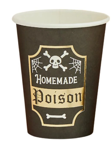 'Homemade Poison' Paper Cups 8 Pack