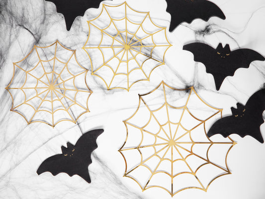 Gold Spider Web Decorations