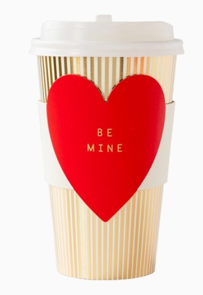 Red Be Mine Heart To-Go Cups