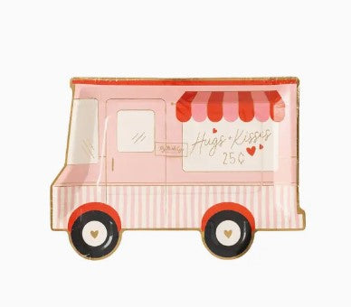 Valentine Truck Shaped Disposable Plate