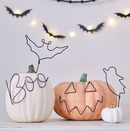 Wire Pumpkin Decorations (4pk)