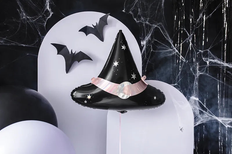 Black Witch Hat Shape  Foil Balloon