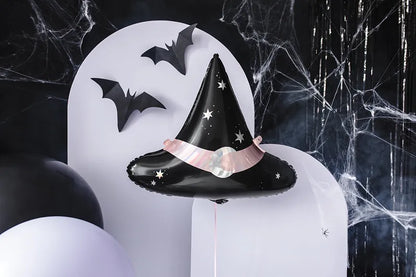 Black Witch Hat Shape  Foil Balloon