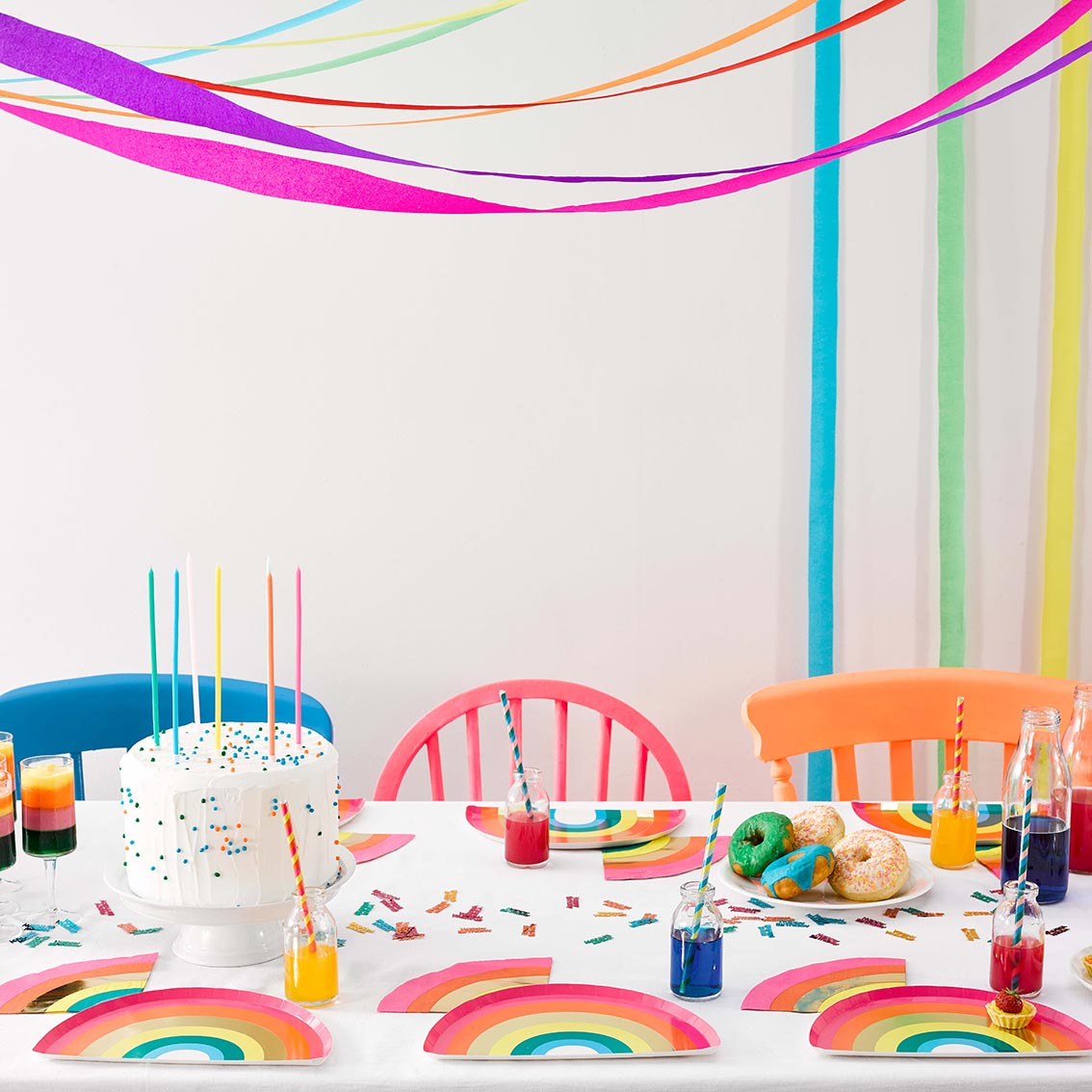 Rainbow Paper Streamers