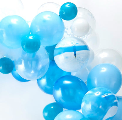 Blue and White Balloon Arch Kit