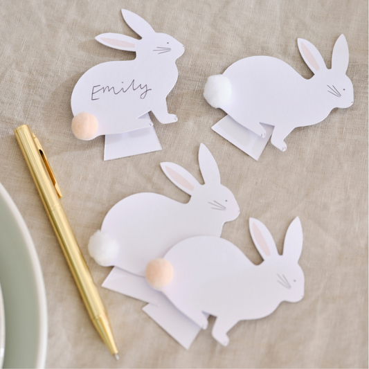 Bunny placed cards