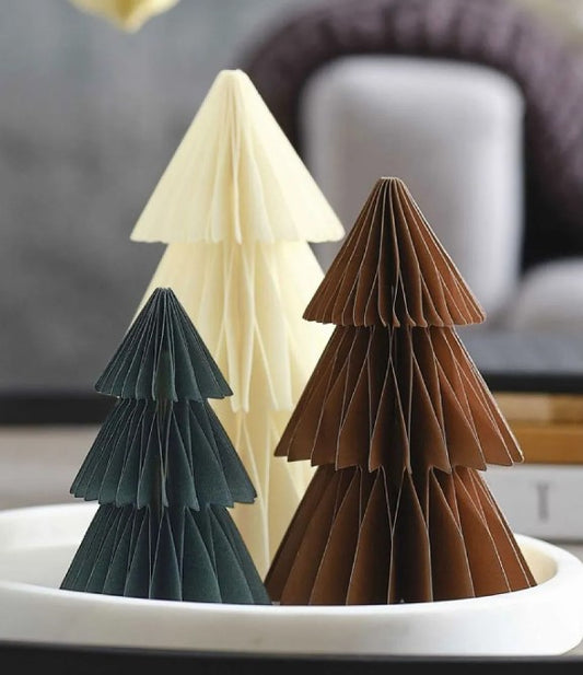 Paper Tree Honeycomb Christmas Decorations