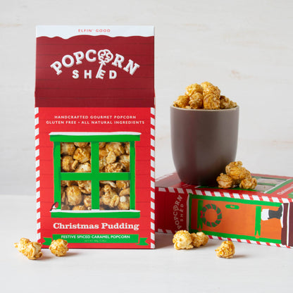 Vegan Christmas Pudding Gourmet Popcorn Snack box