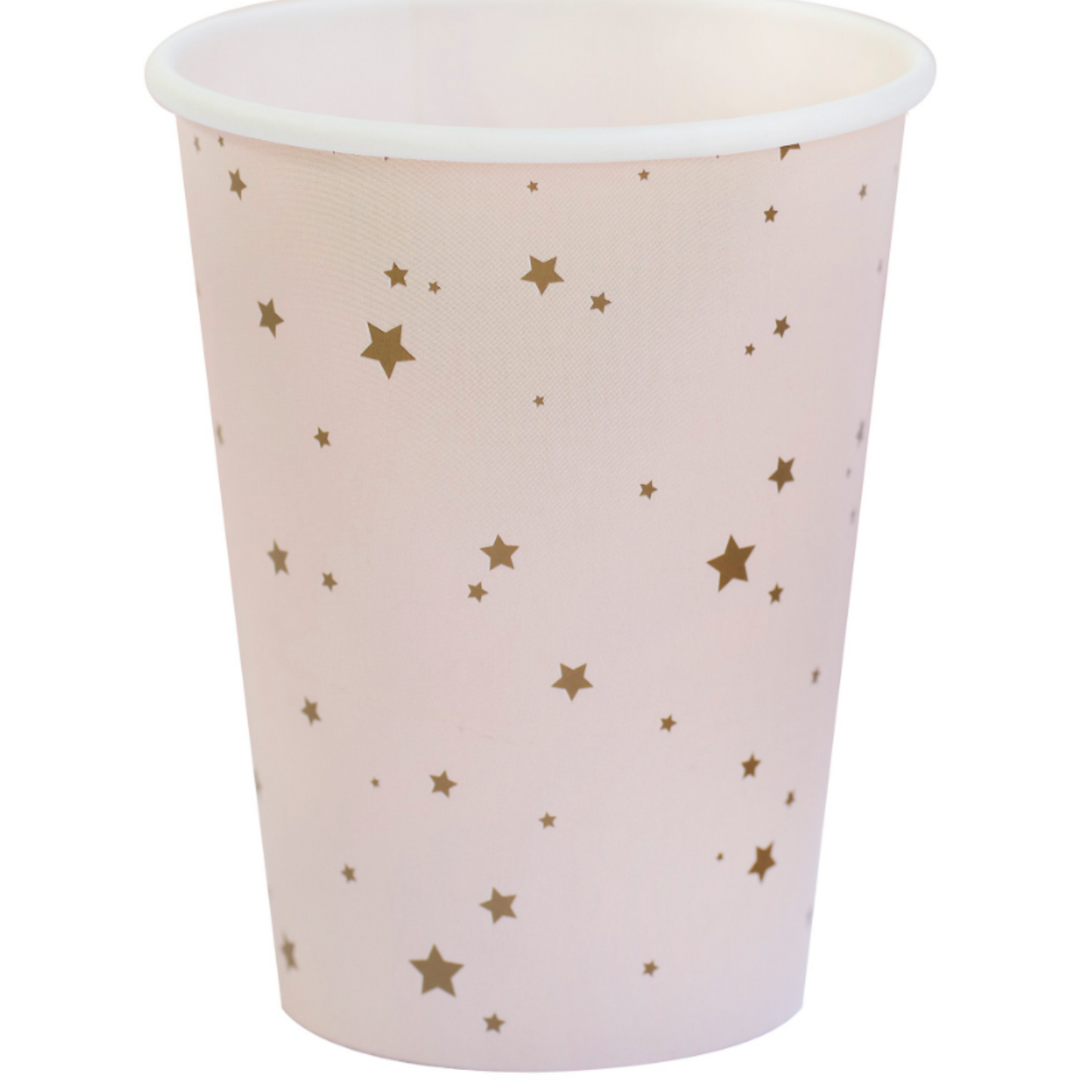 Gold scattered star printed pink cups