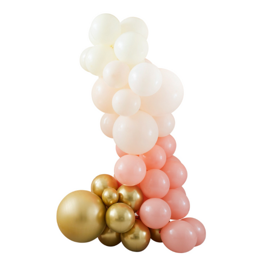 75pc Peach and gold DIY Balloon Kit. 