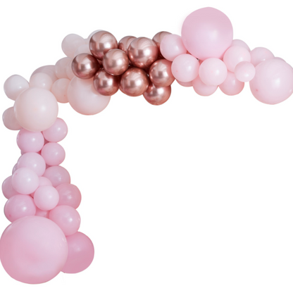 Pink and Rose Gold Balloon Arch Kit