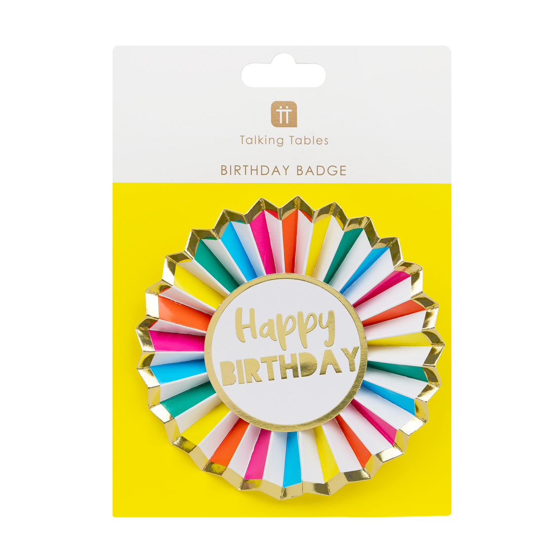 Rainbow Paper Happy Birthday Badge