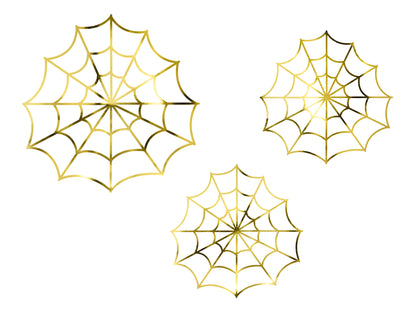 Gold Spider Web Decorations