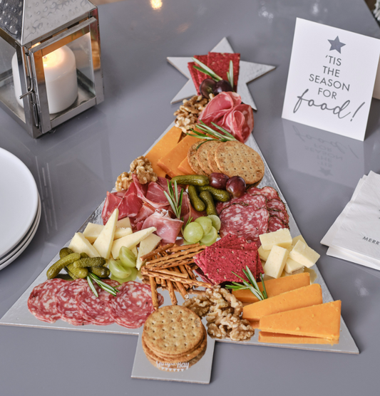 Silver Tree Shaped Christmas Grazing Board