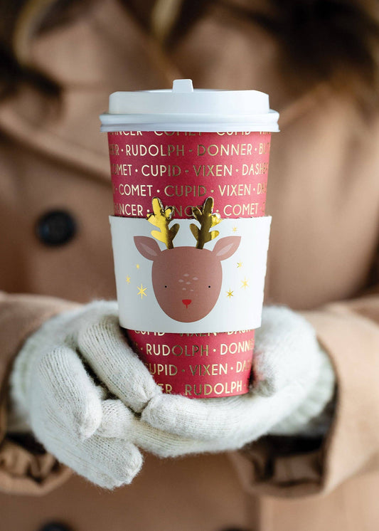 Dear Rudolph To-Go Cups with Lids