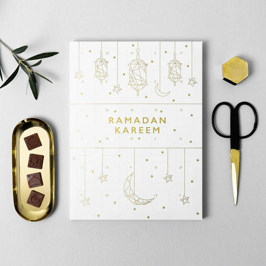 White Lanterns & Stars 'Ramadan Kareem' Chocolate Calendar