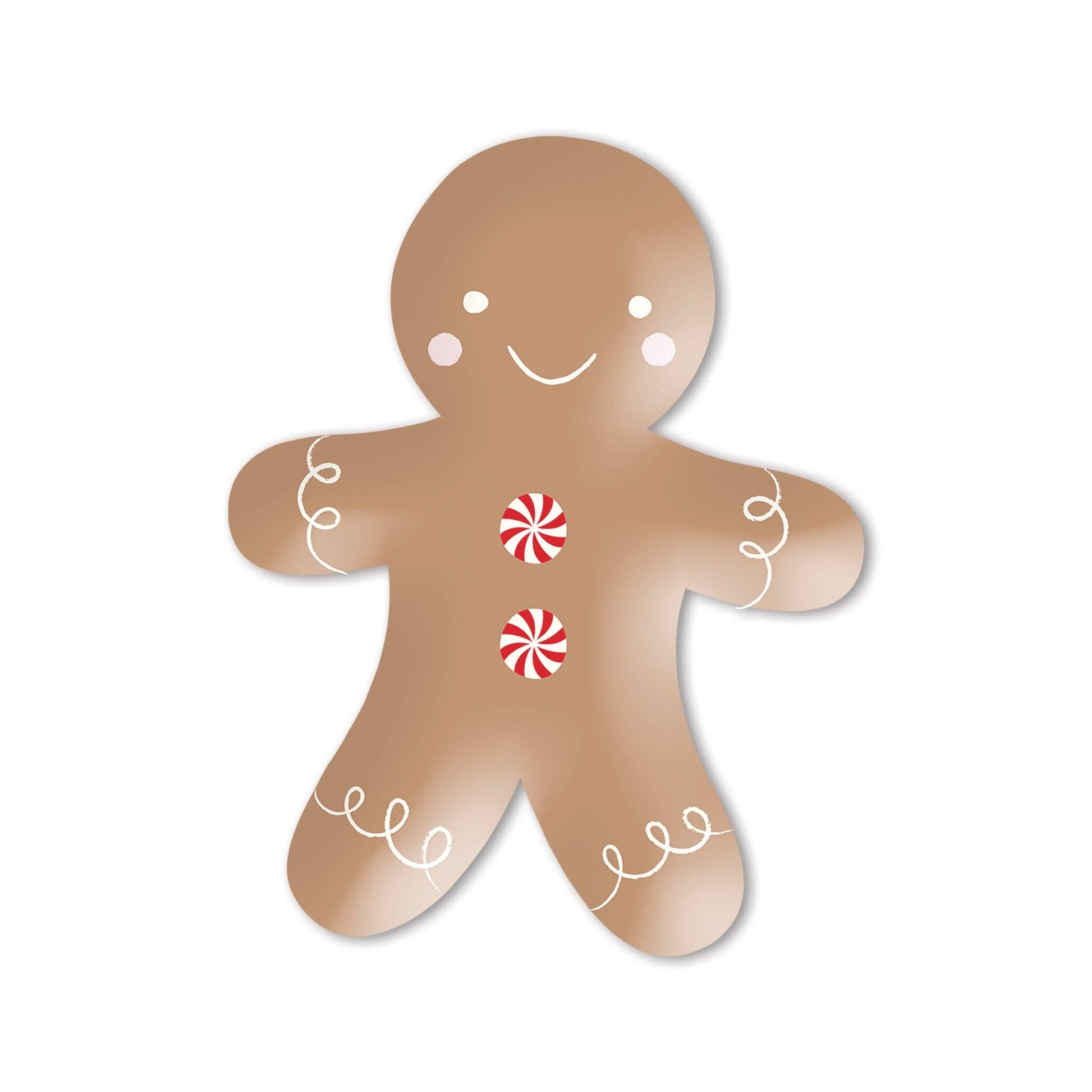 Gingerbread Man-Shaped Paper Party Plate for Gingerbread Bliss Party Collection