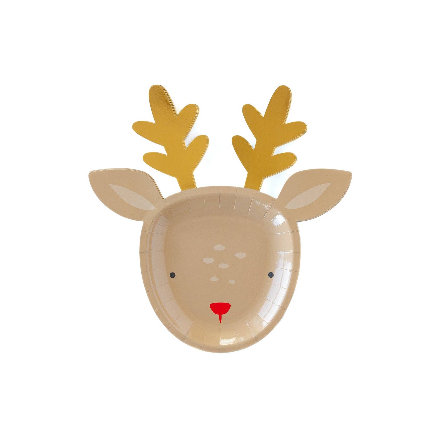 reindeer shaped christmas party plate, 