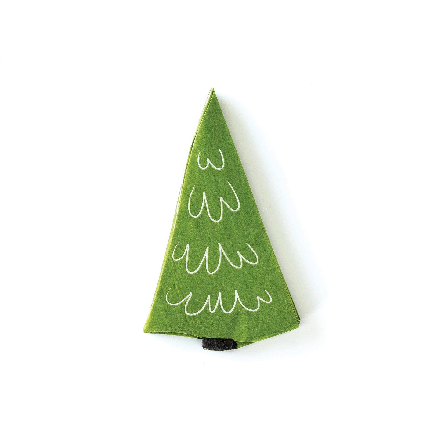 7" x 4.25" Green Tree- Shaped Napkin.