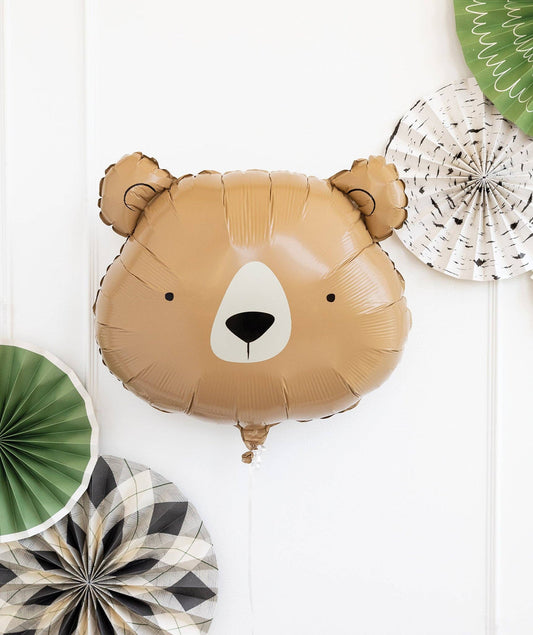 Bear Shaped Mylar Balloon. Can be filled with either helium or air.